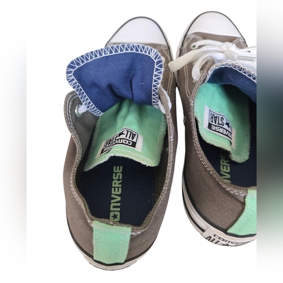 Converse Gray/Mint Canvas Sneakers M7/W9 - Picture 3 of 8